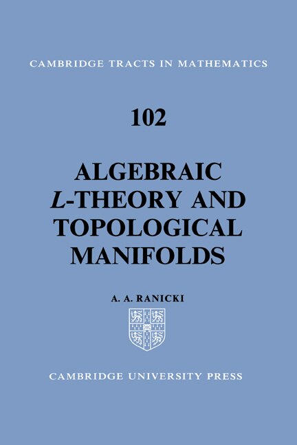 Front cover_Algebraic L-theory and Topological Manifolds