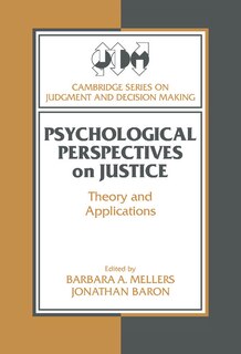Front cover_Psychological Perspectives On Justice
