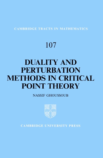 Couverture_Duality and Perturbation Methods in Critical Point Theory