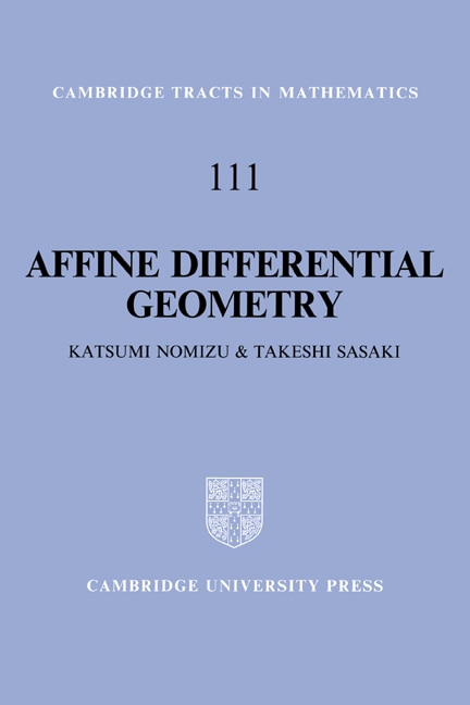 Front cover_Affine Differential Geometry