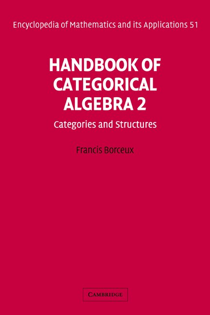 Couverture_Handbook of Categorical Algebra: Volume 2, Categories and Structures