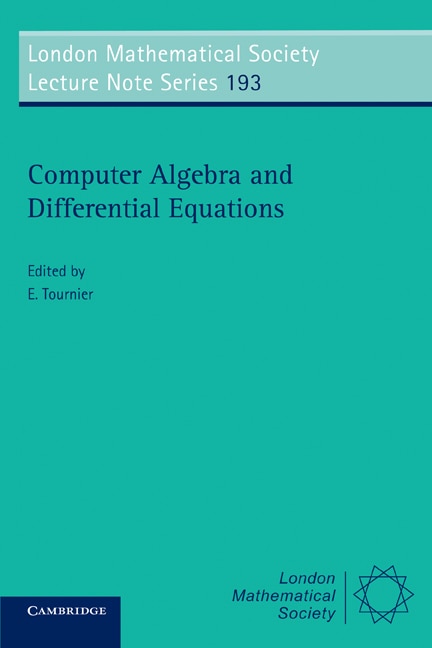Couverture_Computer Algebra and Differential Equations