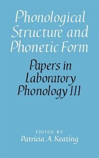 Front cover_Phonological Structure and Phonetic Form