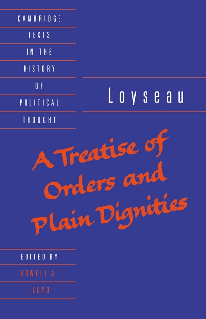 Couverture_A Treatise of Orders and Plain Dignities