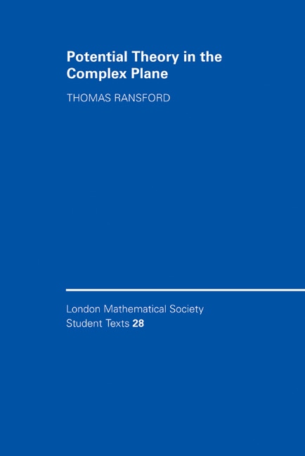 Couverture_Potential Theory in the Complex Plane