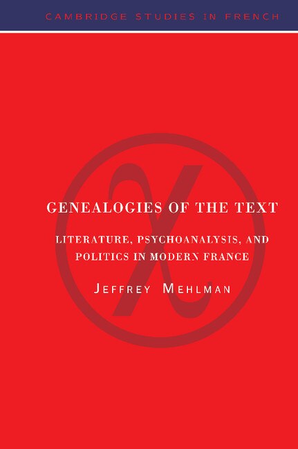 Front cover_Genealogies of the Text