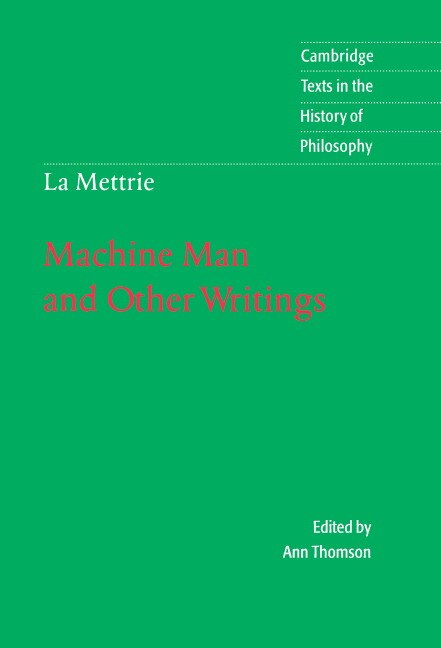 Couverture_La Mettrie: Machine Man and Other Writings