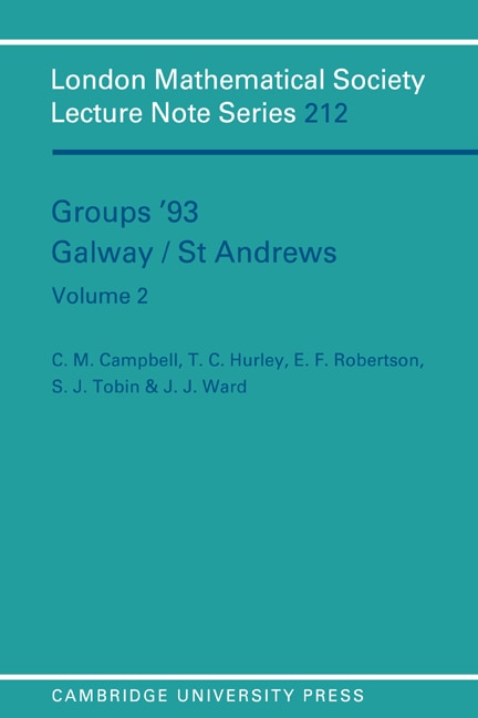 Front cover_Groups '93 Galway/St Andrews: Volume 2