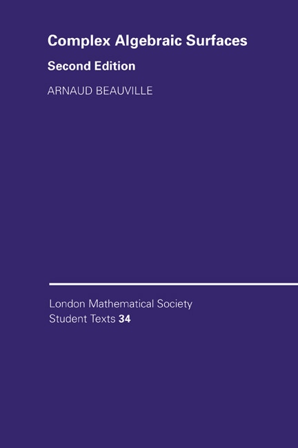 Front cover_Complex Algebraic Surfaces