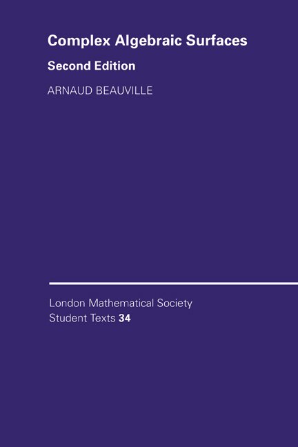 Front cover_Complex Algebraic Surfaces