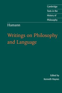 Front cover_Hamann: Writings On Philosophy And Language