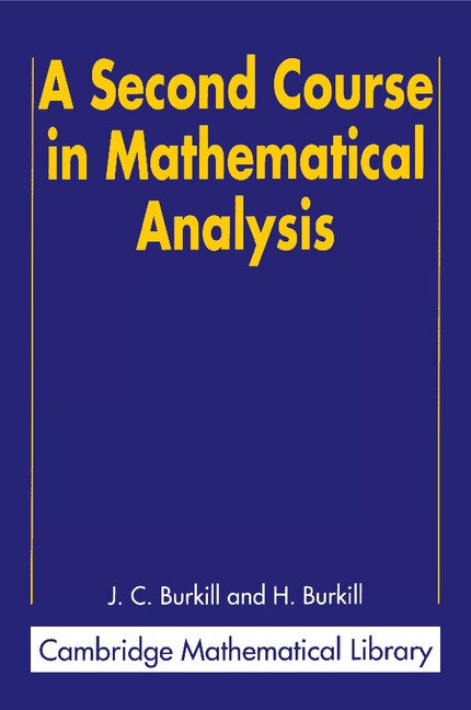 Couverture_A Second Course in Mathematical Analysis