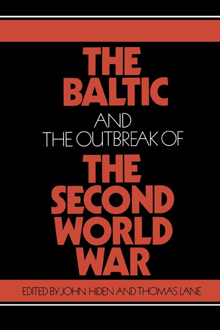 The Baltic And The Outbreak Of The Second World War