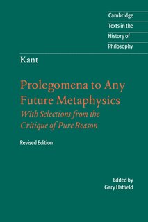 Front cover_Immanuel Kant: Prolegomena to Any Future Metaphysics