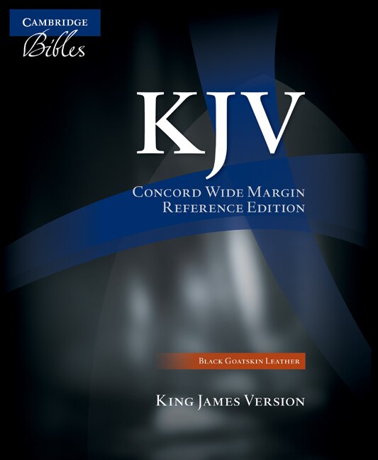 Kjv Concord Wide Margin Reference Bible, Black Edge-lined Goatskin Leather, Kj766:xme