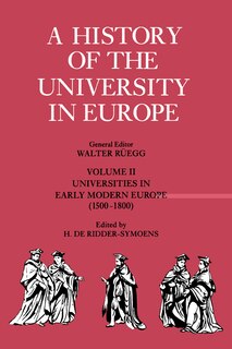 Front cover_A History of the University in Europe: Volume 2, Universities in Early Modern Europe (1500–1800)