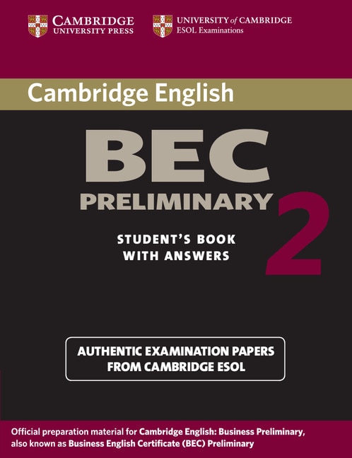 Front cover_Cambridge Bec Preliminary 2 Student's Book With Answers