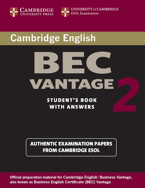 Couverture_Cambridge Bec Vantage 2 Student's Book With Answers