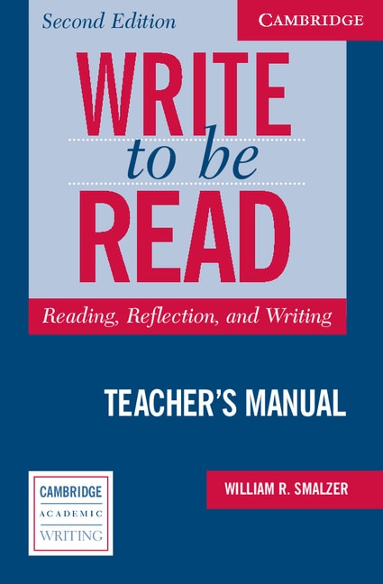 Front cover_Write To Be Read Teacher's Manual