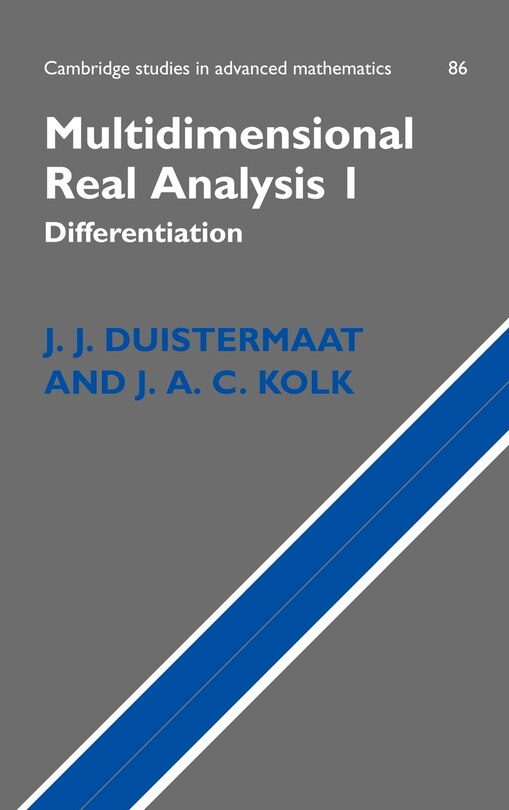 Front cover_Multidimensional Real Analysis I