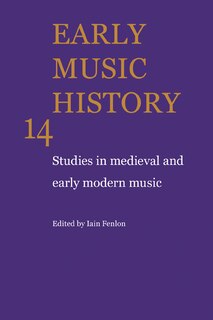 Couverture_Early Music History: Volume 14