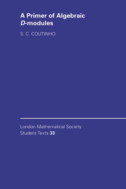 Front cover_A Primer of Algebraic D-Modules