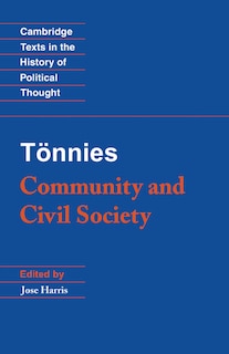 Couverture_Tönnies: Community And Civil Society