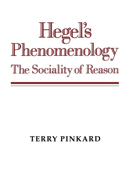 Front cover_Hegel's Phenomenology