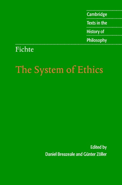 Front cover_Fichte: The System of Ethics