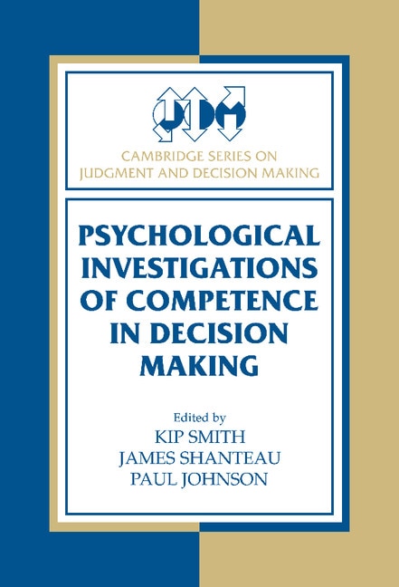 Front cover_Psychological Investigations of Competence in Decision Making