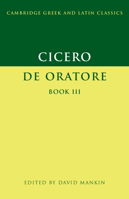 Front cover_Cicero: De Oratore Book III