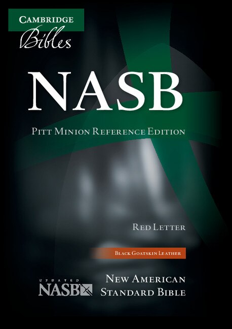 Couverture_Nasb Pitt Minion Reference Bible, Black Goatskin Leather, Red-letter Text, Ns446:xr