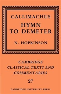 Front cover_Callimachus: Hymn To Demeter