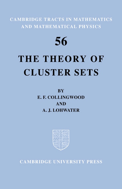 Couverture_The Theory of Cluster Sets
