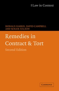 Couverture_Remedies in Contract and Tort