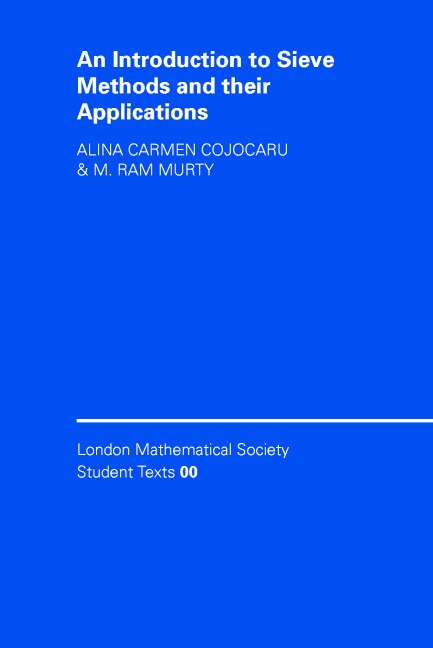 Front cover_An Introduction To Sieve Methods And Their Applications