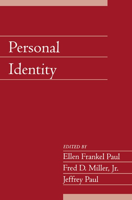 Couverture_Personal Identity: Volume 22, Part 2