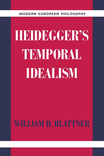Couverture_Heidegger's Temporal Idealism