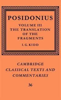 Couverture_Posidonius: Volume 3, The Translation of the Fragments