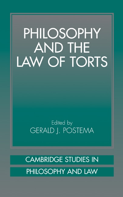 Couverture_Philosophy and the Law of Torts