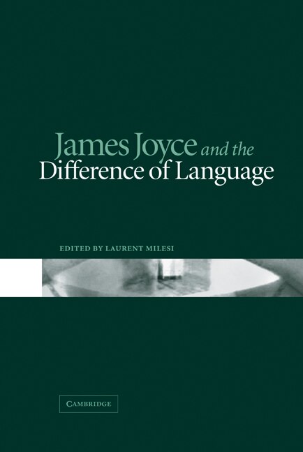 Front cover_James Joyce and the Difference of Language