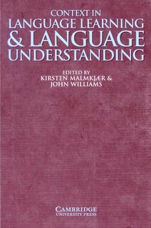 Front cover_Context In Language Learning And Language Understanding