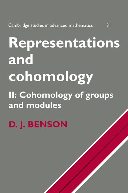 Front cover_Representations and Cohomology: Volume 2, Cohomology of Groups and Modules