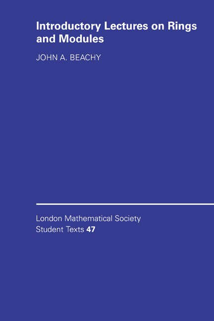 Couverture_Introductory Lectures On Rings And Modules