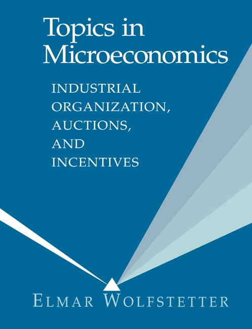 Front cover_Topics in Microeconomics