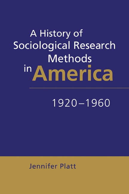 Couverture_A History of Sociological Research Methods in America, 1920–1960