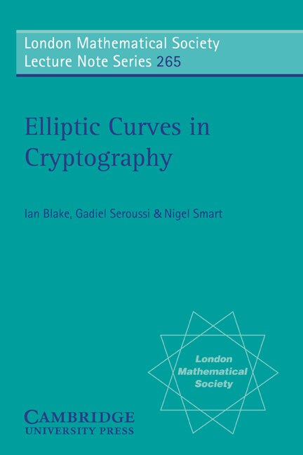 Front cover_Elliptic Curves In Cryptography
