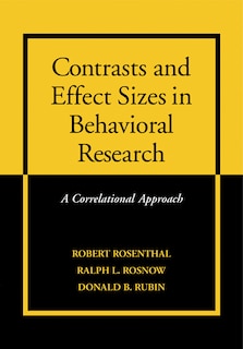 Front cover_Contrasts And Effect Sizes In Behavioral Research