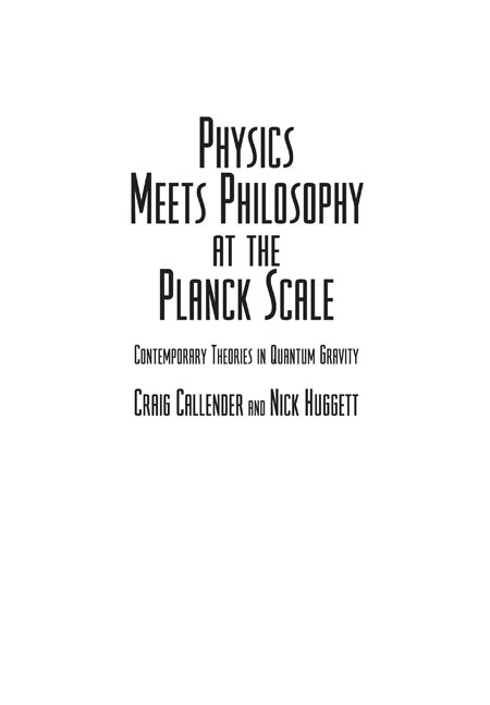 Couverture_Physics Meets Philosophy At The Planck Scale