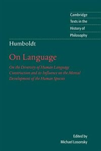 Couverture_Humboldt: 'On Language'